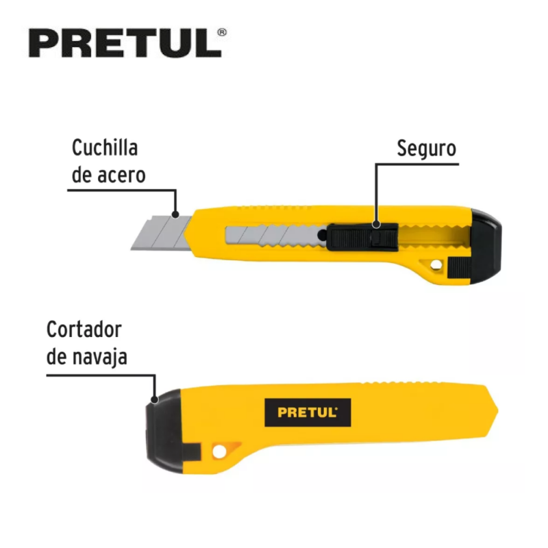 CUCHILLA DE PLÁSTICO 18 MM 22405 PRETUL - Imagen 3